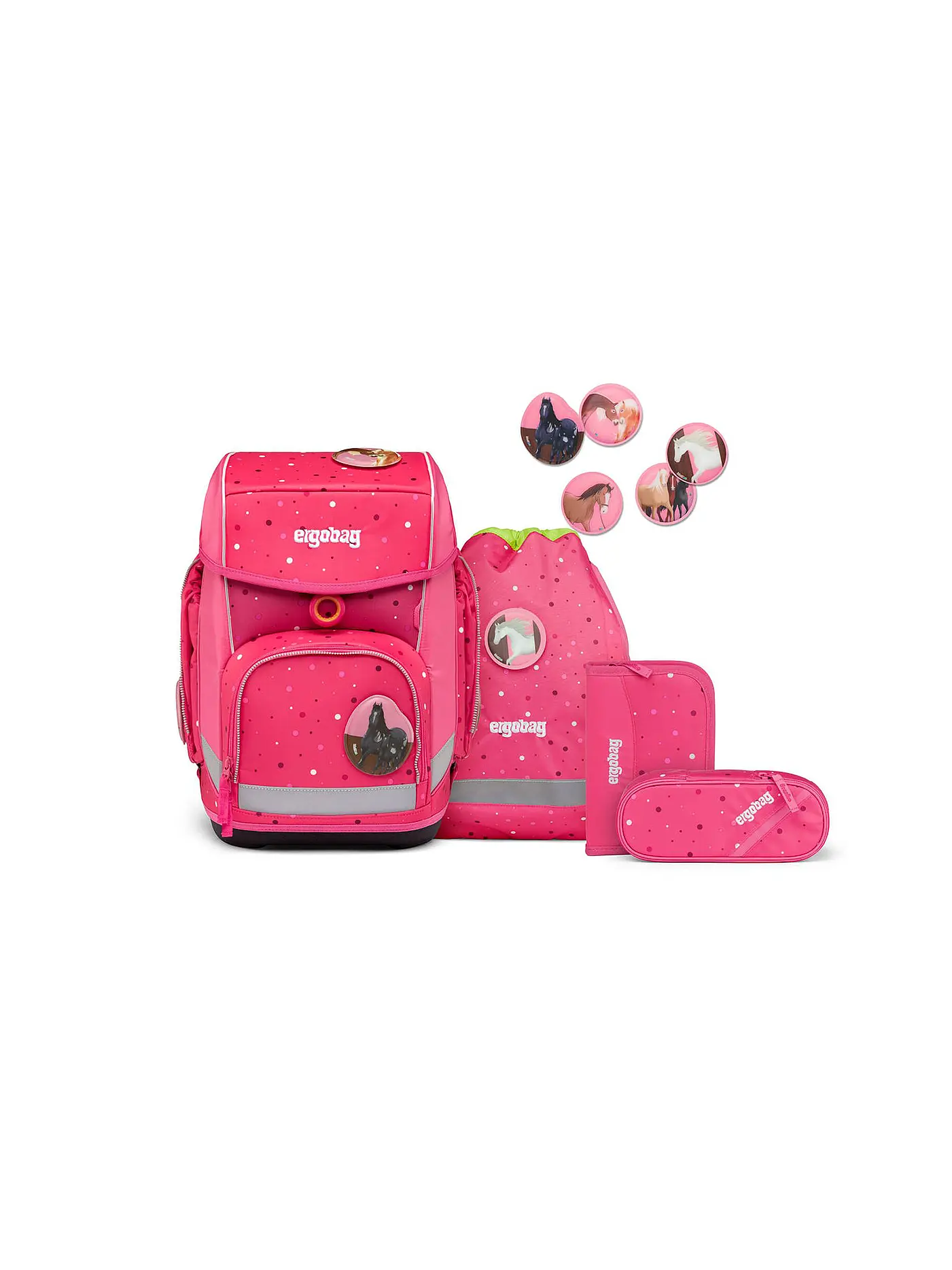 ERGOBAG | Schultaschen Set 5tlg Cubo - Urlaub auf dem ReitBärhof | 